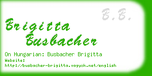 brigitta busbacher business card